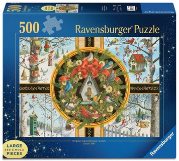 [00016835] Puzzle 500 p format large – Le chant de Noël des oiseaux