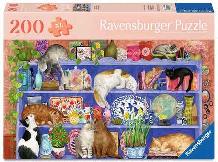 [12001367] Bien être & Puzzle 200 p - Chats sur l'étagère
