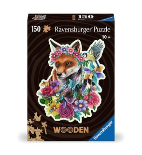 [00017512] Puzzle en bois - Forme - 150 p - Renard coloré
