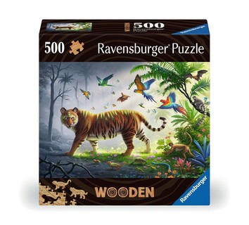 [00017514] Puzzle en bois - Rectangulaire - 500 p - Tigre de la jungle
