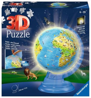 [00011289] Puzzle 3D Globe illuminé 180 p