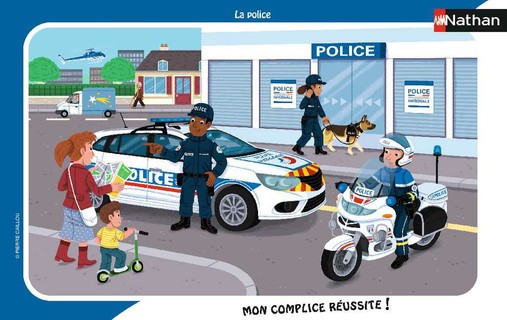 [00086139] Nathan puzzle cadre 15 p - La police