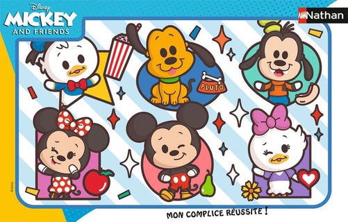 [12004298] Nathan puzzle cadre 15 p - Des amis pour la vie / Disney Mickey