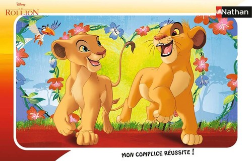 [00086183] Nathan puzzle cadre 15 p - Simba et Nala / Disney Le Roi Lion