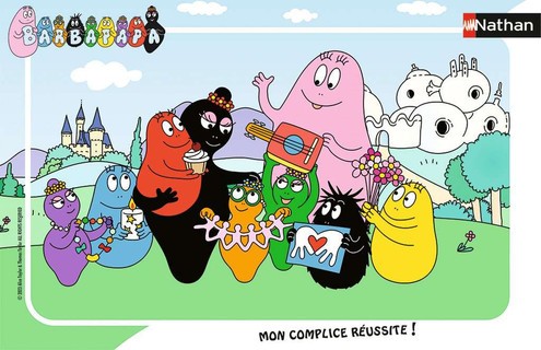 [12001136] Nathan puzzle cadre 15 p - La fête des mères / Barbapapa