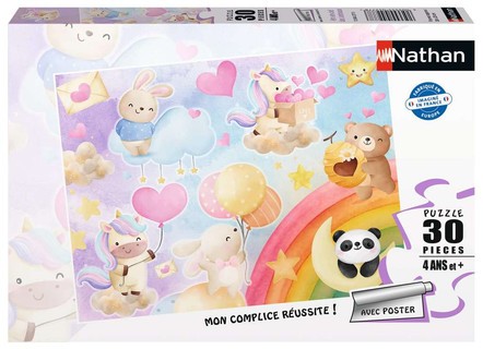 [12004277] Nathan puzzle 30 p - Arc-en-ciel des animaux