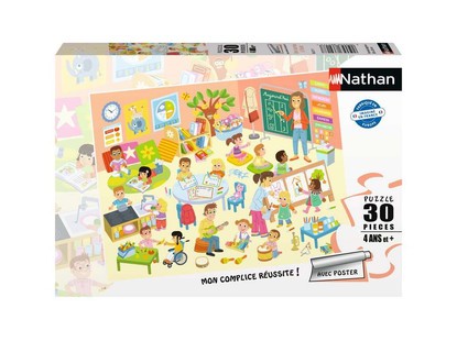 Nathan puzzle 30 p - Une journée à l'école