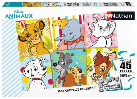 [00086178] Nathan puzzle 45 p - Mes animaux Disney préférés / Disney Animaux