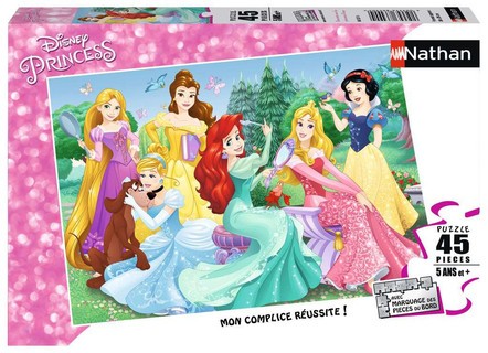 [00086537] Nathan puzzle 45 p - Rencontre avec les princesses Disney