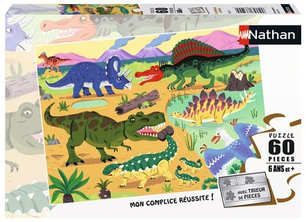 [00086571] Nathan puzzle 60 p - Les dinosaures du Crétacé