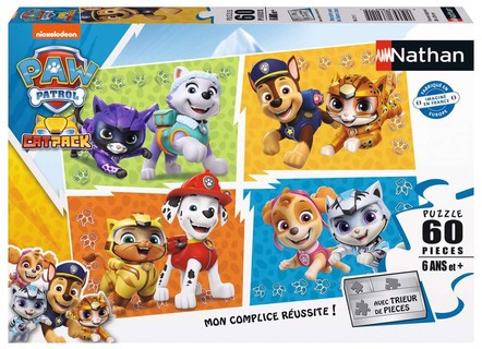 [00086211] Nathan puzzle 60 p - Rencontre avec les Supers chats / Pat'Patrouille
