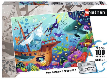 [00086765] Nathan puzzle 100 p - Le monde sous-marin