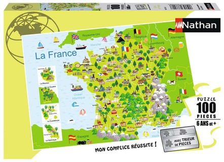 [00086732] Nathan puzzle 100 p - Carte de France