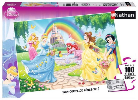 [00086708] Nathan puzzle 100 p - Le jardin des princesses Disney