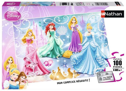 Nathan puzzle 100 p - Princesses étincelantes / Disney Princesses