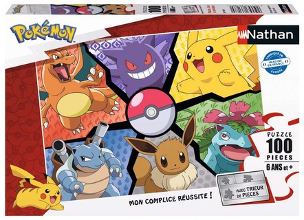 [00086188] Nathan puzzle 100 p - Pikachu, Evoli et compagnie / Pokémon