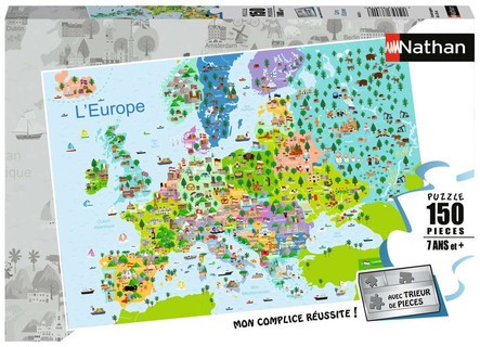 [00086835] Nathan puzzle 150 p - Carte d'Europe