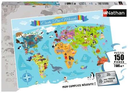 [00086806] Nathan puzzle 150 p - Carte du monde
