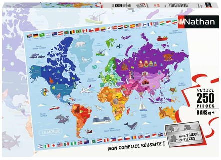 [00086883] Nathan puzzle 250 p - Carte du monde