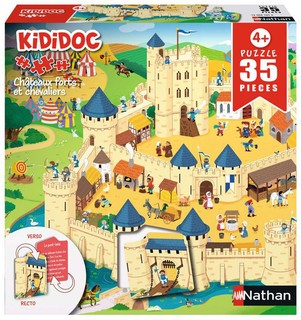 [12004181] Puzzle Kididoc - Châteaux forts et chevaliers - 4+ - 35 p