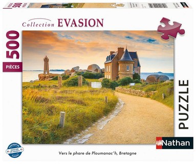 [12000971] Nathan puzzle 500 p - Vers le phare de Ploumanac’h, Bretagne