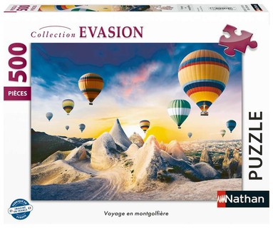 [12001468] Nathan puzzle 500 p - Voyage en montgolfière