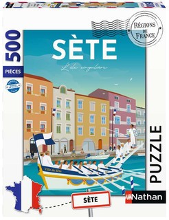 [12002000] Nathan puzzle 500 p - Affiche de Sète / Louis l'Affiche (Collection Régions de France)