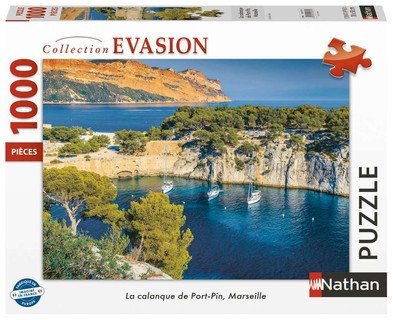 [12001817] Nathan puzzle 1000 p - La calanque de Port-Pin, Marseille