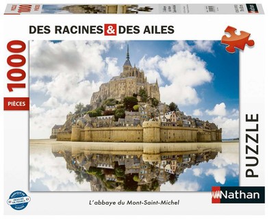 [12001535] Nathan puzzle 1000 p - L’abbaye du Mont-Saint-Michel / Des racines et des ailes