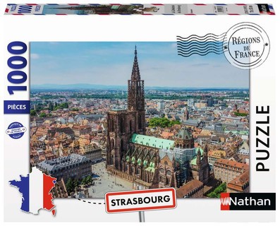 [12001878] Nathan puzzle 1000 p - La Cathédrale de Strasbourg (Collection Régions de France)