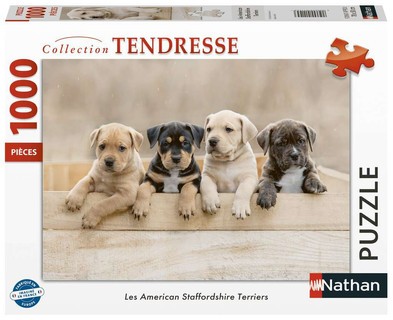 [12001145] Nathan puzzle 1000 p - Les American Staffordshire Terriers