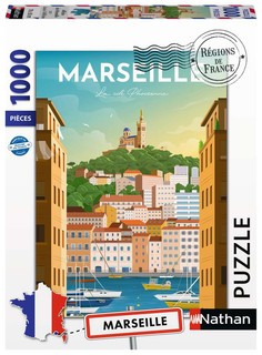 [12002003] Nathan puzzle 1000 p - Affiche de Marseille / Louis l'Affiche (Collection Régions de France)