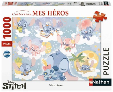[12001320] Nathan puzzle 1000 p - Stitch rêveur