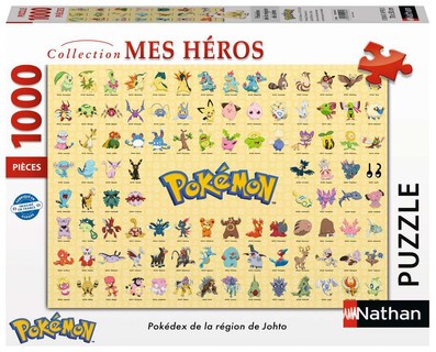 [12002046] Nathan puzzle 1000 p - Pokédex de la région de Johto / Pokémon