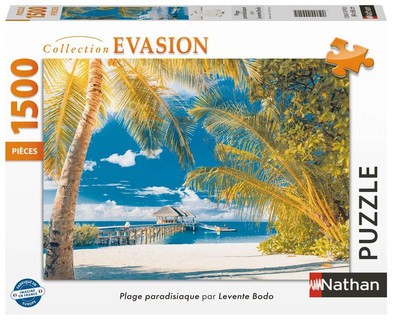 [12000940] Nathan puzzle 1500 p - Plage paradisiaque