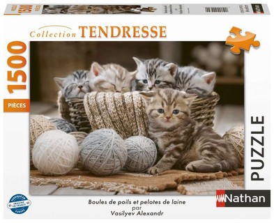 [12000939] Nathan puzzle 1500 p - Boules de poils et pelotes de laine