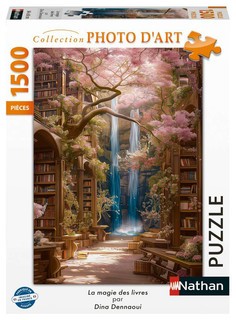 [12001148] Nathan puzzle 1500 p - La magie des livres