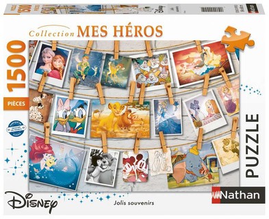 [12000941] Nathan puzzle 1500 p - Jolis souvenirs / Disney
