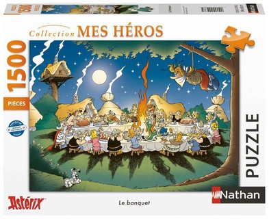 [12000937] Nathan puzzle 1500 p - Le banquet / Astérix