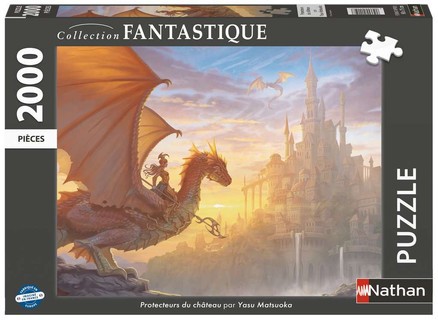 [12001150] Nathan puzzle 2000 p - Protecteurs du château ( Collection Fantastique )