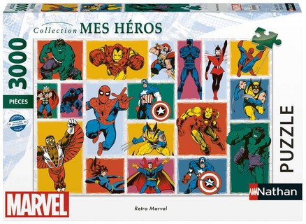 [12001549] Nathan puzzle 3000 p - Retro Marvel