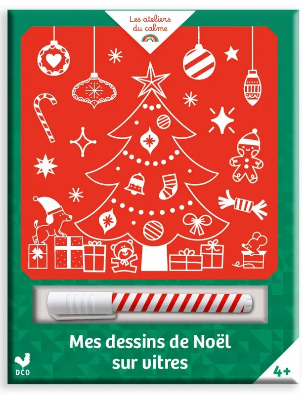 [2031261] Mes Dessins de Noël sur vitres - pochette avec feutre craie