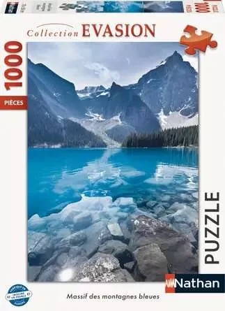 [009139] Nathan - Puzzle 1000 pièces - Massif des montagnes bleues - Adultes et enfants dès 14 ans - Puzzle de qualité supérieure - Encastrement parfait - Collection Évasion