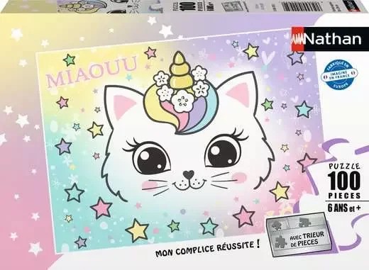 [042952] Puzzles Enfants 100 pièces - Chaton arc-en-ciel