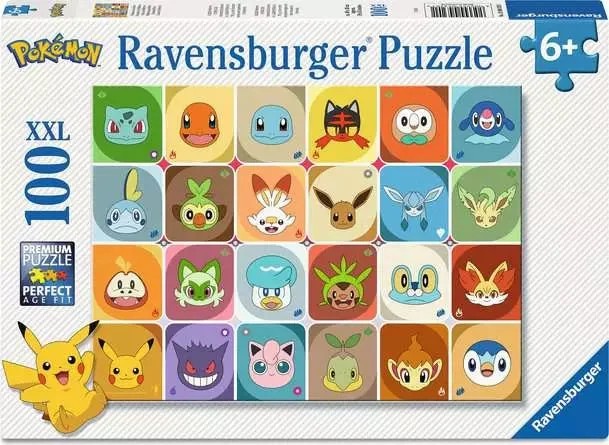 [043201] Puzzle 100 pièces : Portraits de Pokémon