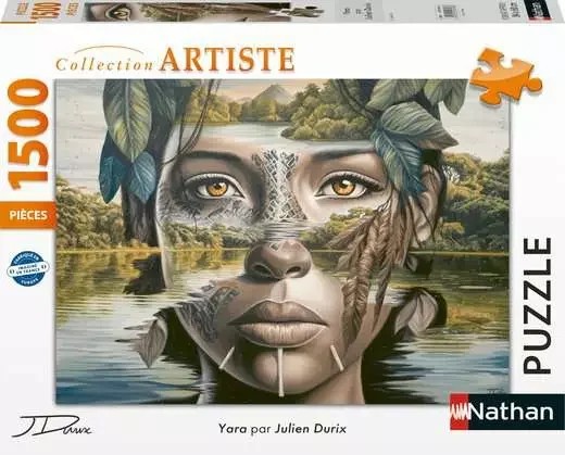 [016168] Nathan - Puzzle 1500 pièces - Yara - Julien Durix - Adultes et enfants dès 14 ans - Puzzle de qualité supérieure - Collection Artiste