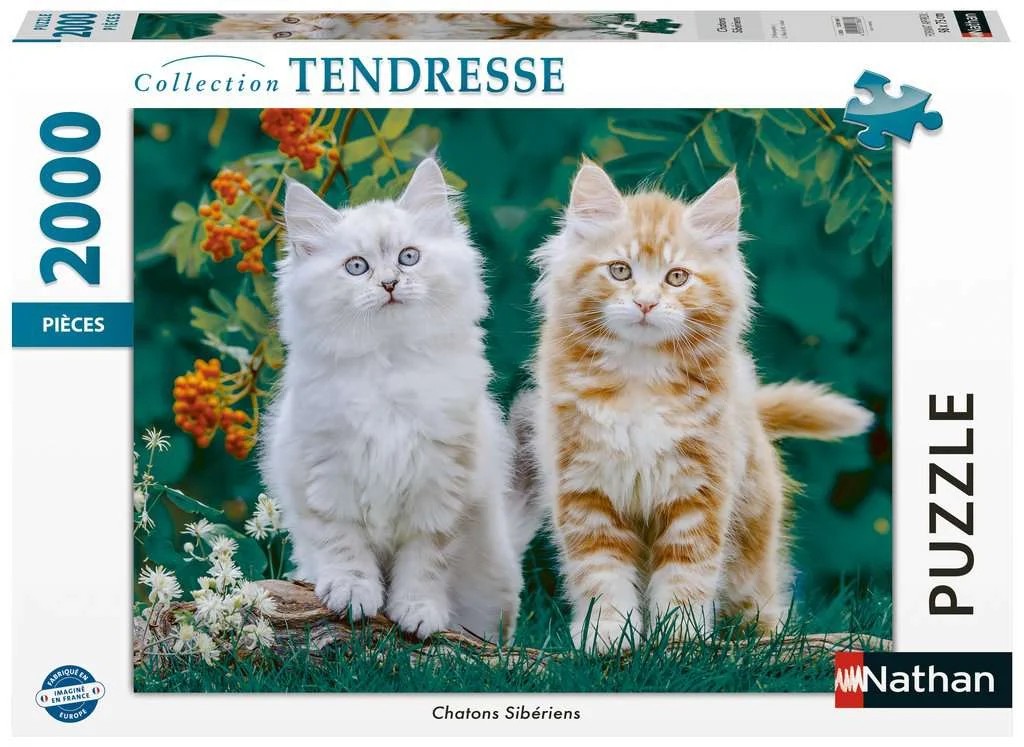 [018681] Puzzle 2000 pièces : Chatons Sibériens
