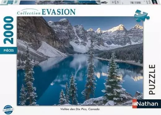 [873128] Nathan - Puzzle 2000 pièces - Vallée des Dix Pics, Canada - Adultes et enfants dès 14 ans - Puzzle de qualité supérieure - Encastrement parfait - Collection Évasion