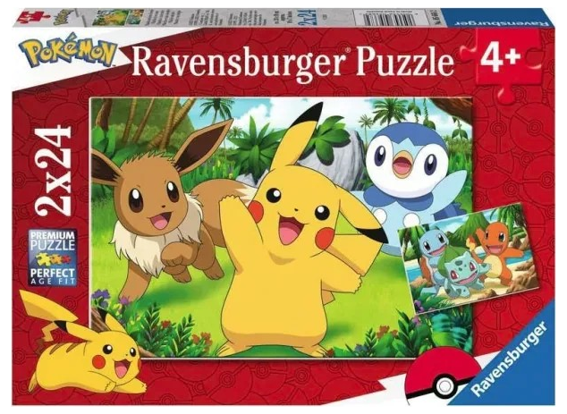 [056682] Puzzle 2 × 24 pièces : Pikachu et ses amis
