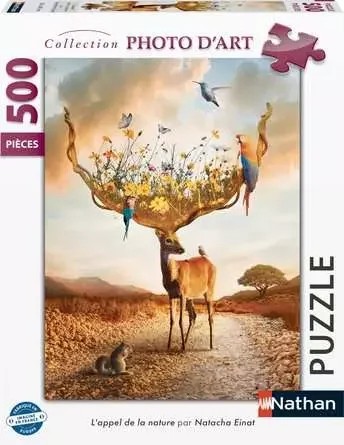 [009771] Nathan - Puzzle 500 pièces - L’appel de la nature - Natacha Einat - Adultes et enfants dès 12 ans - Puzzle de qualité supérieure - Collection Photo d’Art